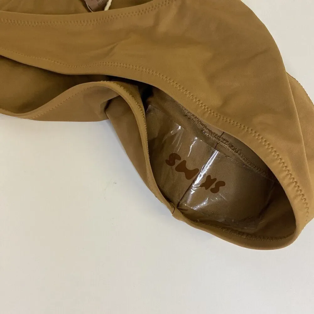 SKIMS NWT Signature Swim Cheeky Tanga Bottoms in Almond 3X